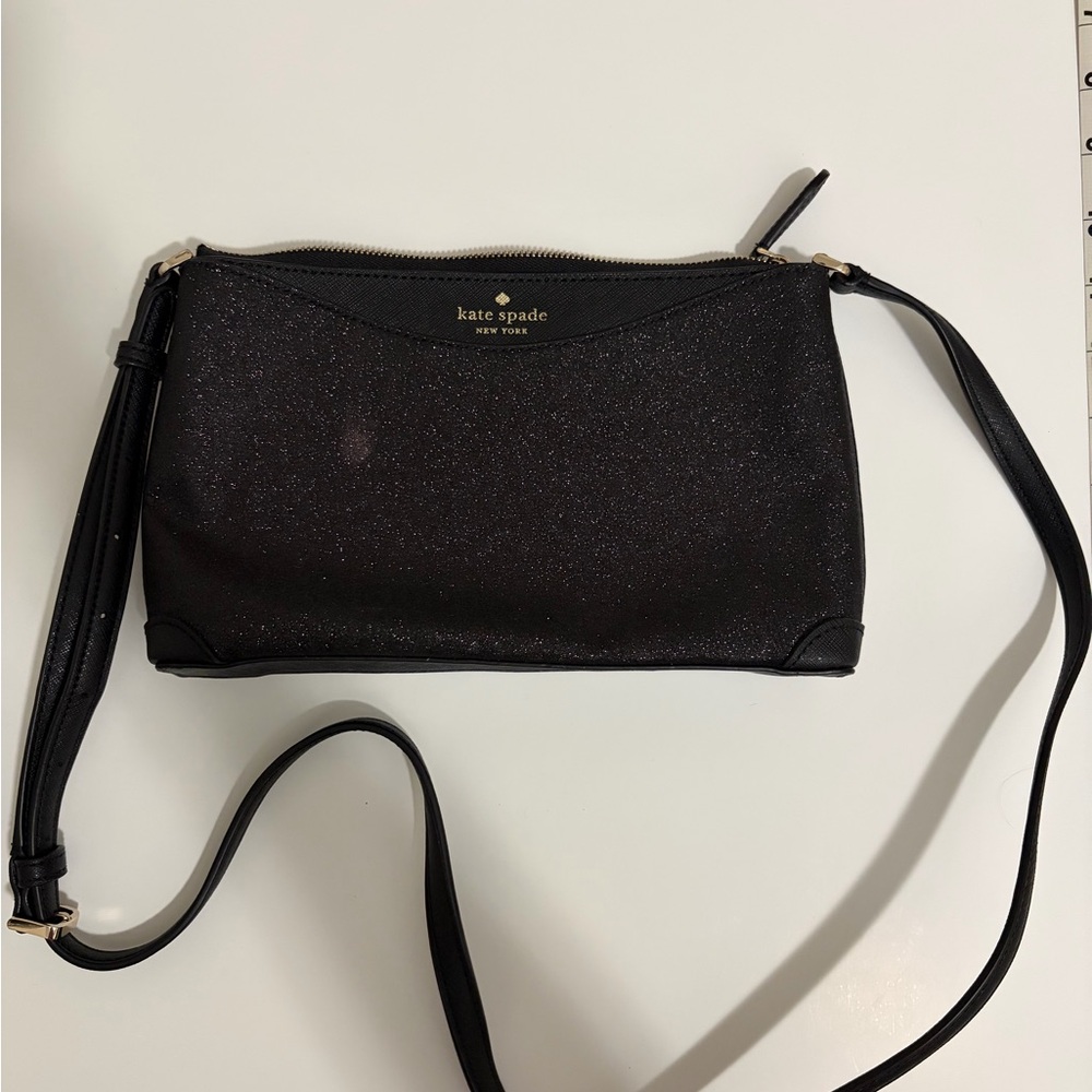 Kate Spade Glittery Black Crossbody Bag